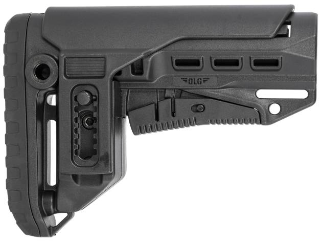 NcStar DLG-130-052 Compact PCP52 Mil-Spec Stock Black Synthetic Collapsible with Adjustable Cheekpiece