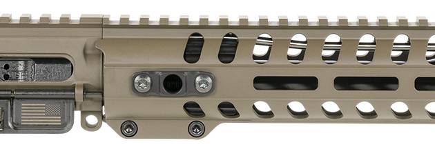 Patriot Ordnance Factory  Minuteman Complete Upper 5.56x45mm NATO 10.50" Black Nitride Barrel Aluminum Patriot Brown Receiver 9" M-LOK Handguard Lo Pro DI Gas Block (Mid Length)