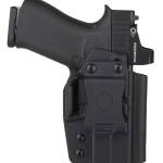 1791 Gunleather TACIWBG43XMOSBLKL Tactical Kydex IWB Black Kydex Belt Clip Compatible w/Glock 43/43X/43X MOS/48 Left Hand