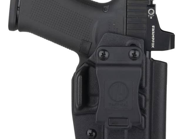 1791 Gunleather TACIWBG43XMOSBLKL Tactical Kydex  IWB Black Kydex Belt Clip Compatible w/Glock 43/43X/43X MOS/48 Left Hand