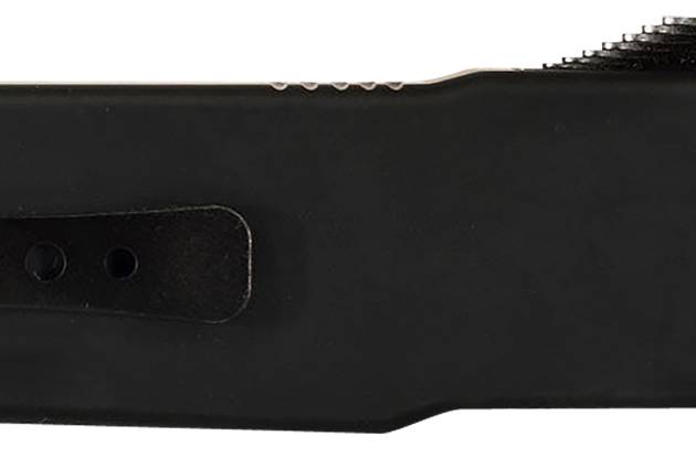 Templar Knife SABR321 Premium LW  Small 3" OTF Drop Point Plain Black Oxide Stonewashed D2 Steel Blade, 4.50" Black Aluminum Handle