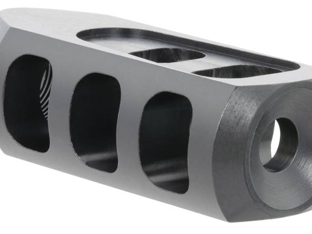 TacFire  Tanker Muzzle Brake  Black Oxide Steel with 5/8"-24 tpi Threads 2.76" OAL 1.37" Diameter for 308 Win