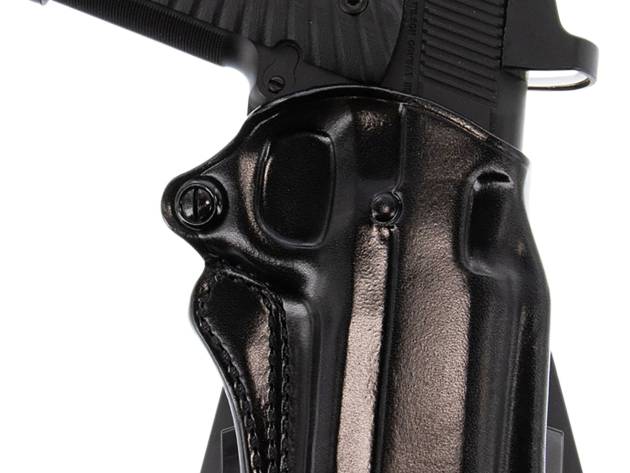 Galco SM2212RB Speed Master 2.0 OWB Black Leather Paddle Fits 1911 Fits 5" Barrel Right Hand