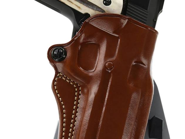 Galco SM2213R Speed Master 2.0 OWB Tan Leather Paddle Fits 1911 Fits 5" Barrel Left Hand