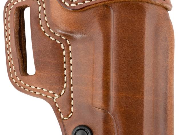 Galco AV212R Avenger  OWB Tan Leather Belt Slide Fits 1911 5" w/wo Red Dot Right Hand