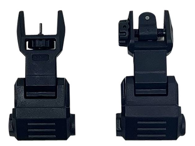 NcStar VG167 Picatinny High Profile Front and Rear Sight Set  Black Polymer