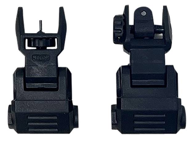 NcStar VG166 Picatinny Low Profile Front and Rear Sight Set  Black Polymer