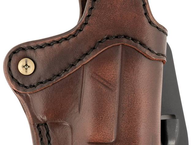 1791 Gunleather ORPDH21VTGR Paddle Holster Optic Ready OWB Size 2.1 Vintage Leather Paddle Fits S&W M&P Shield Fits Glock 17 Fits Springfield XD9 Right Hand