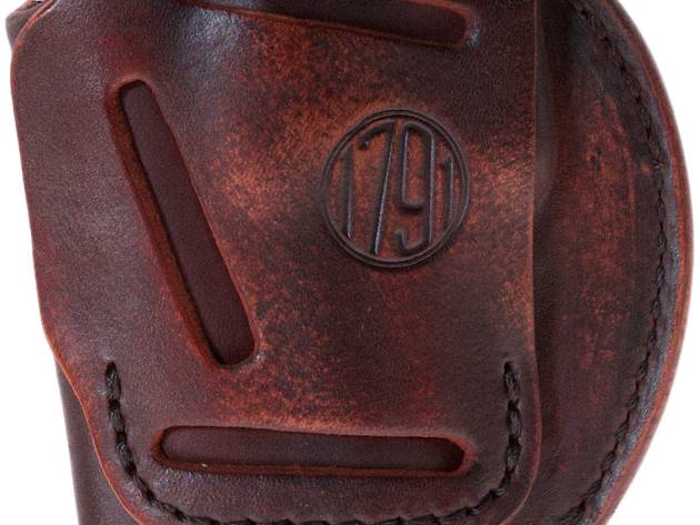 1791 Gunleather 4WH6VTGR 4-Way  IWB/OWB Size 06 Vintage Leather Belt Clip Compatible w/Glock 21/Walther PDP Right Hand
