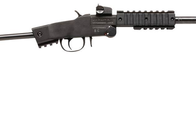Chiappa Firearms 500265 Little Badger Xtreme Full Size 22 LR 1 Shot, 16.50" Black Steel Threaded Barrel, Black Quad Picatinny Receiver, Black Folding Steel Rod Stock, Right Hand