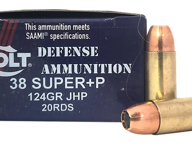 DoubleTap Ammunition 38SU124CT Doubletap Defense 38Super+P 124gr Jacket Hollow Point 20 Per Box/10 Case