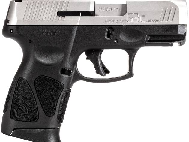 Taurus 1G3C4039 G3C  Compact Frame 40 S&W 10+1 3.26" Matte Stainless Steel Barrel, Serrated Stainless Steel Slide, Black Polymer Frame w/Picatinny Rail, Black Polymer Grip