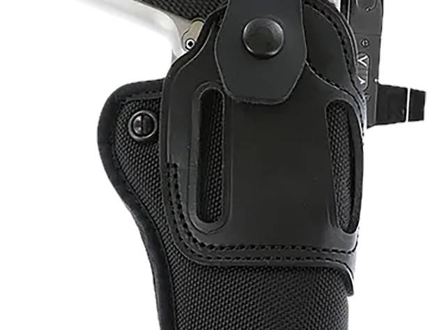 Galco SA95RB Switchback Strongside Crossdraw Belt Black Hybrid Leather-Synthetic Ambidextrous