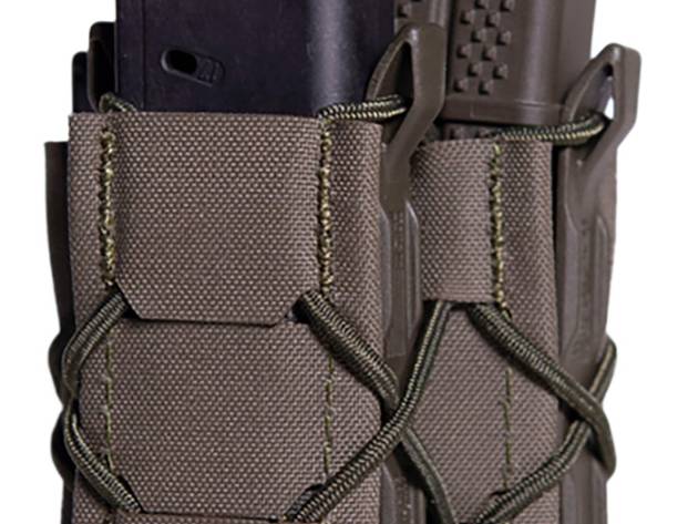 High Speed Gear 24DD00OD TACO Gen 2 Double Decker OD Green Nylon Laminate MOLLE Mount Pistol/Rifle