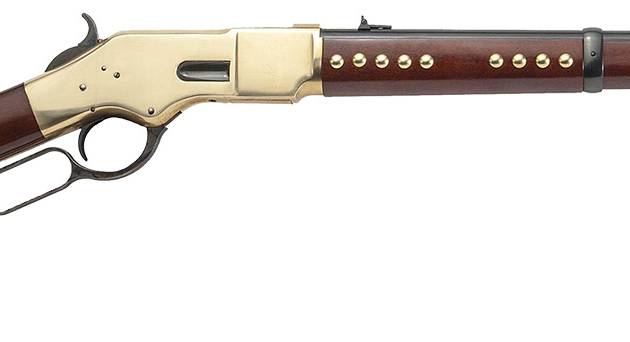Cimarron CA228G19 1866 Pawnee Carbine 45 Colt 10+1 19" Blued Steel Barrel, Brass Receiver, Fixed Wood Stock