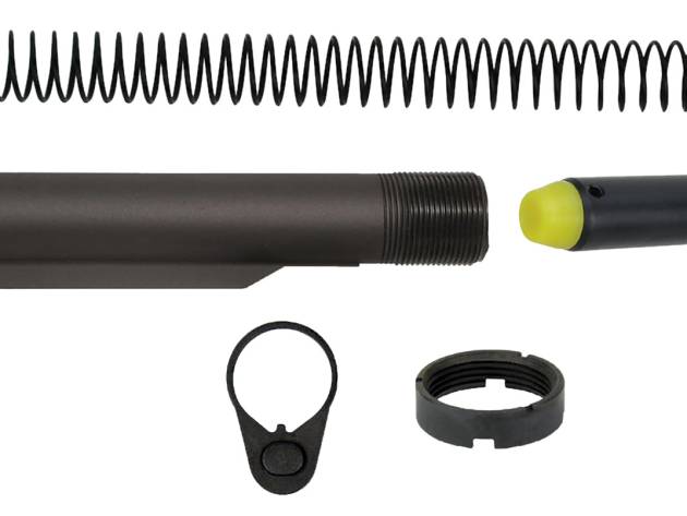 TacFire MAR047PCCAP Mil-Spec Buffer Tube  Black Matte