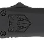 CobraTec Knives SBFS3DNS FS-3 Small 2.75" OTF Drop Point Plain D2 Steel Blade, 4.25" Black Aluminum Alloy Handle