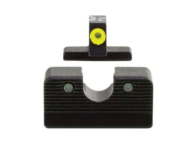 Trijicon 600999 HD XR Night Sight Set Green Tritium/Yellow Outline Front, Green Tritium Rear, Black Frame, Fits FN 509