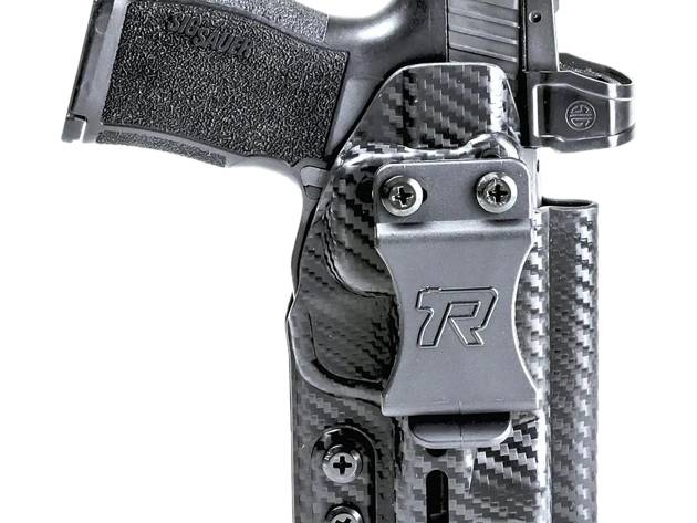 Rounded Gear RGDRUIDSIGXMACROCFAM Druid  IWB/OWB Black Carbon Fiber Kydex Fits Sig P365 X Macro Ambidextrous