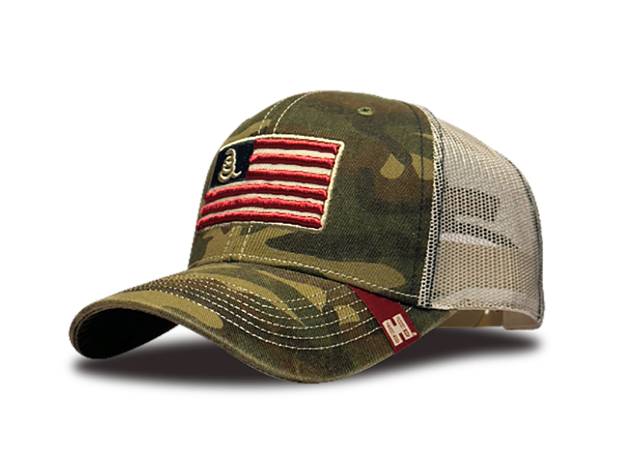 Hornady Gear 33300 Trucker  Camo American Flag Patch