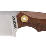 Woox BU.KNF030.01 Bad Boy 2.75" Plain Drop Point D2 Steel Blade American Walnut w/ Brass Hardware Handle 6.25" OAL
