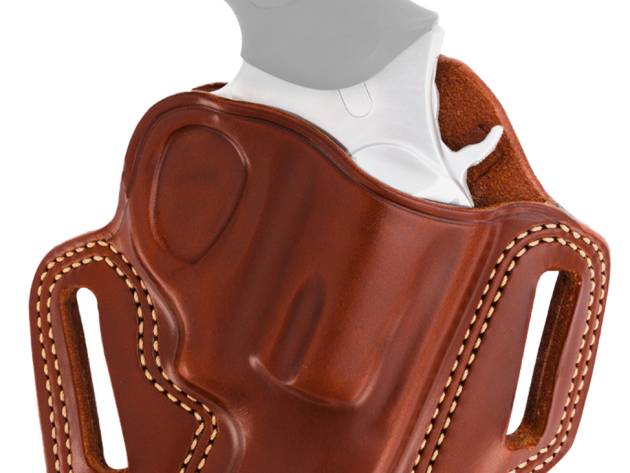 Galco CM192 Combat Master Belt Holster OWB Tan Steerhide Fits S&W L Frame M686 3" Right Hand