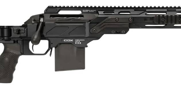 Cadex Inc CDXSSCOV308165CP20I2E1 CDX-SS Seven S.T.A.R.S. Covert Compact 308 Win 10+1 16.50" Black DLC Fluted Threaded Barrel, Black Cerakote Receiver w/Picatinny Rail, M-LOK Handguard, Black Folding S