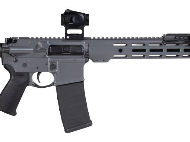Shark Coast Tactical SCTARGCC Grey Night Bundle 5.56 NATO 10+1 16" Black Nitride Barrel, Gray Cerakote Aluminum Receiver w/Picatinny Rail, M-LOK Handguard, Black Polymer Stock & Grip, StreamLight ProT