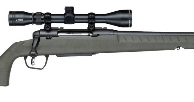 Savage Arms 33159 Axis 2 XP w/Optic 5.56 NATO 4+1 20" Matte Black Carbon Steel Threaded Barrel, Drilled & Tapped Receiver, OD Green Synthetic Fixed w/Pistol Grip Stock, 3-9x40mm Duplex Scope, Right Ha