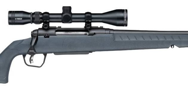 Savage Arms 33182 Axis 2 XP 30-06 Springfield 4+1 20" Matte Black Carbon Steel Threaded Barrel & Drilled & Tapped Receiver, Gray Synthetic Fixed w/Pistol Grip Stock, 3-9x40mm Duplex Scope, Right Hand