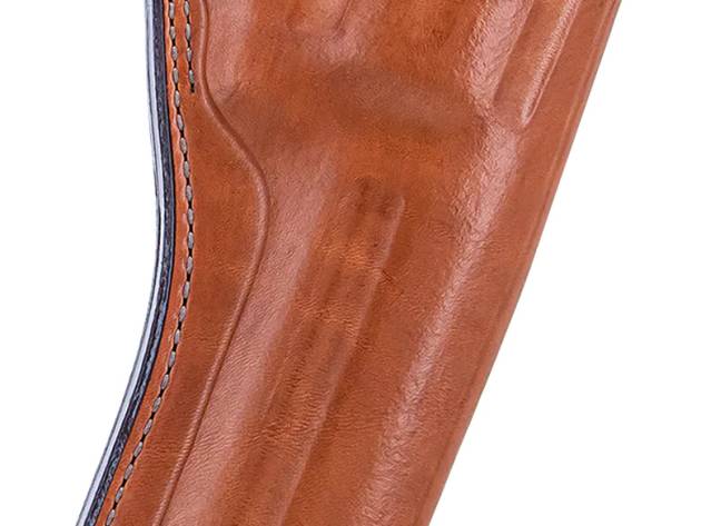Bianchi 12678 111 Cyclone Belt Holster Size 03 OWB Open Bottom Style made of Leather with Tan Finish, Strongside/Crossdraw & Belt Loop Mount Type fits 4" Barrel S&W K-Frame for Right Hand