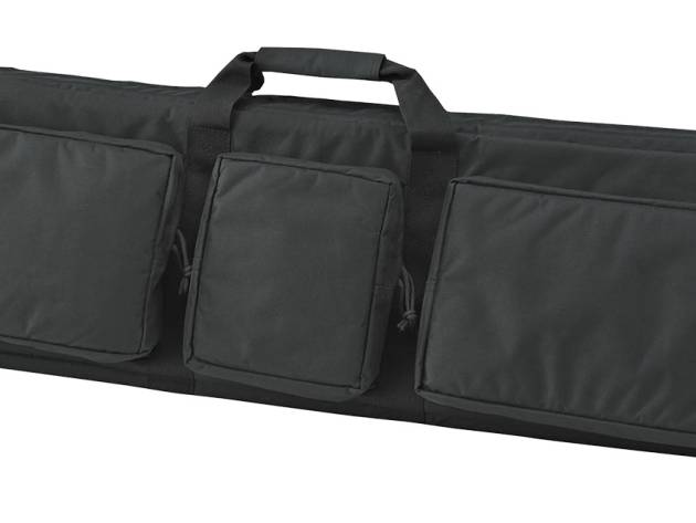 US PeaceKeeper P30049 3-Gun Case Water Resistant Black 600D Polyester w/ 3 Padded Pockets Zippered Handgun Case Webbing System & Thick Padding