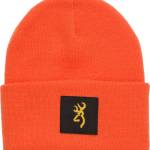 BROWNING STILL WATER BEANIE - BLAZE ORANGE W/BUCK MARK PATCH