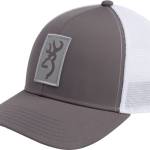 BROWNING CAP BEACON LOGO - GRAY W/RECTANGLE PATCH ADJ