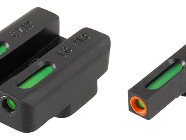 TruGlo TG13CZ1PC TFX Pro  Black | Green Tritium & Fiber Optic Orange Outline Front Sight Green Tritium & Fiber Optic Rear Sight