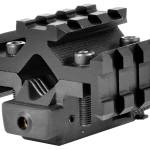 NcStar ATRLS Tri-Rail Universal Barrel Mount Black Anodized Red Laser