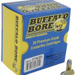 Buffalo Bore Ammunition 27A20 Personal Defense Strictly Business 380ACP +P 100gr Hard Cast Flat Nose 20 Per Box/12 Case
