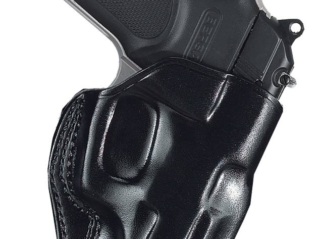 Galco SG652B Stinger  OWB Black Leather Belt Loop Fits S&W M&P Shield Fits S&W M&P Shield Plus Fits S&W M&P Shield 2.0 Right Hand