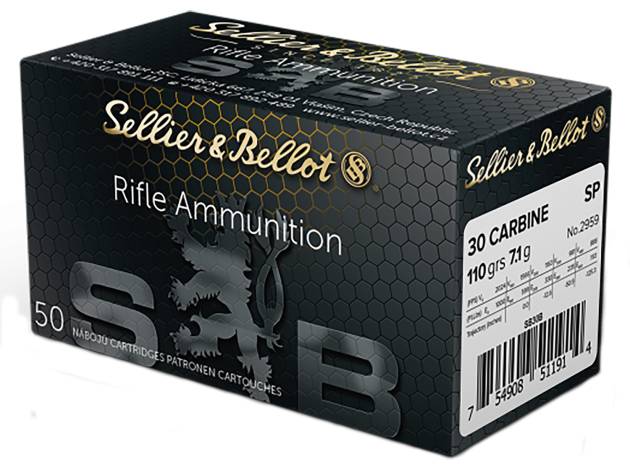 Sellier & Bellot SB30B Rifle  30Carbine 110gr Soft Point 50 Per Box/20 Case