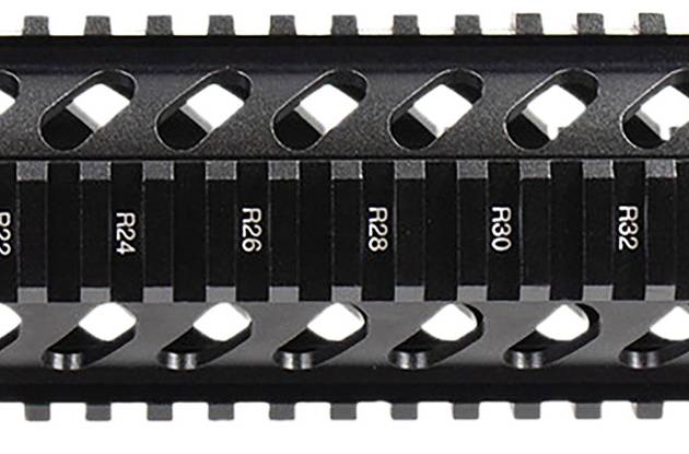 Aim Sports MT061 AR Handguard  10" Mid-Length Style Made of Aluminum with Black Anodized Finish & Quad Rail