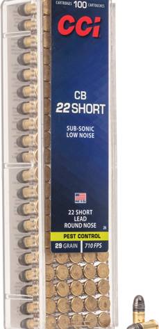 CCI CB 22 SHORT 29GR LEAD-RN - 710FPS 100RD 50BX/CS