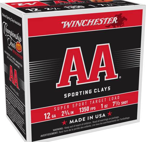 WINCHESTER AA 12GA 2.75 1OZ - #7.5 1350FPS 250RD CASE