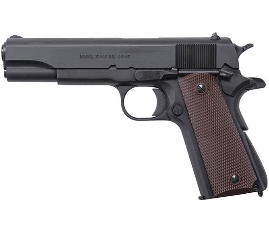 AO 1911 45ACP 5 GI SPEC BROWN PLASTIC GRIPS 7RD