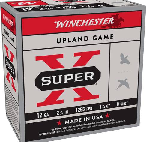 WINCHESTER SUPER-X 12GA 2.75" - 1255FPS 1-1/8OZ #8 250RD CASE