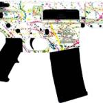 GLFA AR15 PISTOL 223 WYLDE - 7.5" NITRIDE SPLATTER WHITE