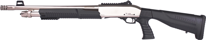 IVER JOHNSON PUMP 12GA 3" 18" - NICKEL QD PISTOL GRIP STOCK - Image 3