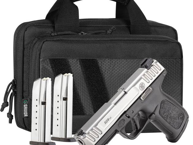 SW SD9 2.0 9MM 4 BLK/SS 16RD SAVIOR BUNDLE