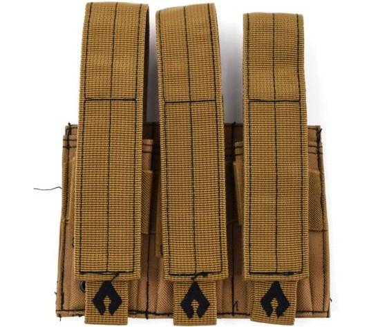 Advance Warrior Solutions Pistol Triple Mag Pouch Tan
