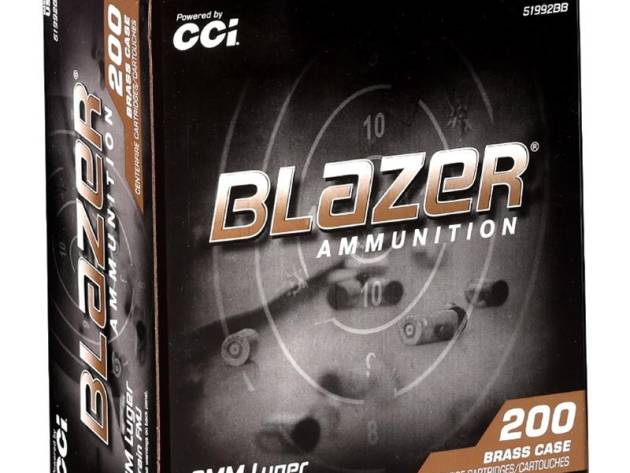 CCI Blazer Brass Handgun Ammunition 9mm Luger 115gr FMJ 1145 fps 200/ct