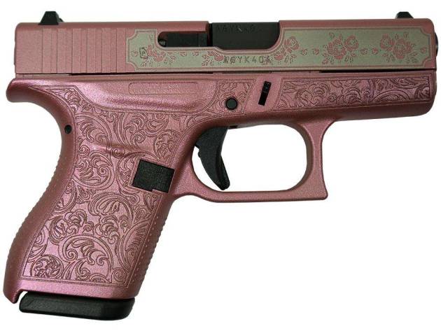 Glock 42 Custom "Glock & Roses Medusa Pink" Subcompact Handgun .380 ACP 6rd Magazines (2) 3.2" Barrel USA